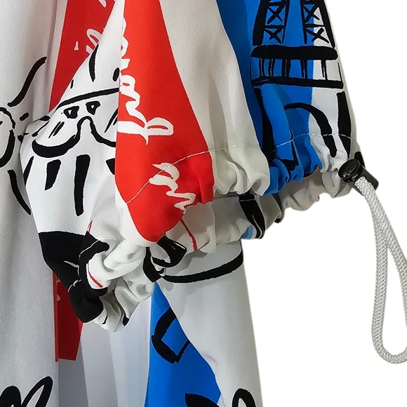 Karl Lagerfeld Abstract Paris Print Blouse 2XL - Picture 4 of 5